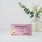 Einzigartige Funkelnd Rose Rosa Glitzer Kreditkart Visitenkarte (Stehend Vorderseite)