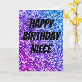 Einzigartige Funkelniece-Geburtstagskarte Karte (Gelbe Blume)