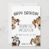 Einzigartige Funny Dog Happy Birthday Card (Vorderseite)