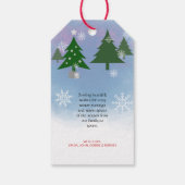 Einzigartige Funny Stylish Snowman Snowflakes Weih Geschenkanhänger (Rückseite)