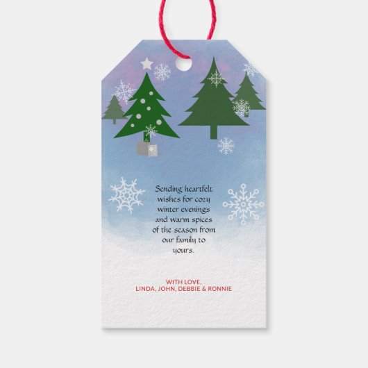 Einzigartige Funny Stylish Snowman Snowflakes Weih Geschenkanhänger (Rückseite)