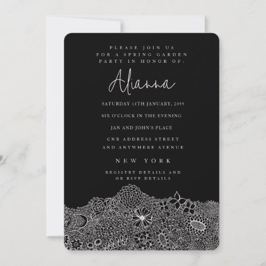 Einzigartige Gartenlandschaft Künstler Geburtstag  Einladung (Vorderseite)