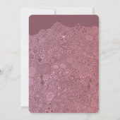 Einzigartige Gartenszene Künstler Geburtstag Pink Einladung (Rückseite)