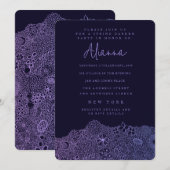 Einzigartige Gartenszene Künstlerin Geburtstagspar Einladung (Vorne/Hinten)