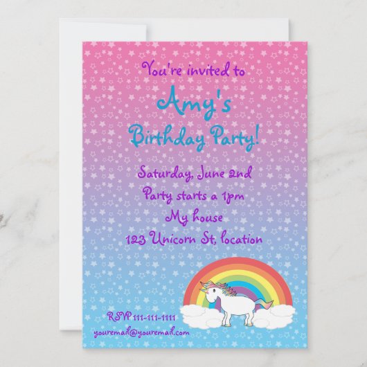 Einzigartige Geburtstagseinladung Einladung (Vorderseite)