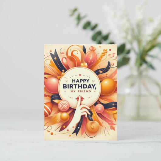 Einzigartige Geburtstagskarte Postkarte (Stehend Vorderseite)