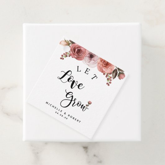 Einzigartige, Gelassen Liebe wachsen, Blush Bloral Geschenkanhänger (Beispiel)