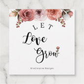 Einzigartige, Gelassen Liebe wachsen, Blush Bloral Geschenkanhänger (Rückseite)