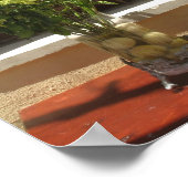 Einzigartige Gelbe Blume und Zitronen, Blumengeste Poster (Ecke)