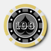 Einzigartige gelbe Casino-Poker-Chips für Glückssp Pokerchips (Rückseite)
