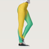 Einzigartige gelbe Leggings mit abstraktem Design (Rechts)