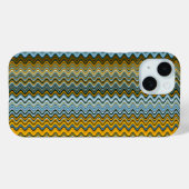 Einzigartige gelbe und blaue Streifen Case-Mate iPhone Hülle (Rückseite (Horizontal))