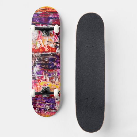 Einzigartige gemalte Kunst Skateboard (Vorderseite)