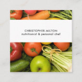 Einzigartige Gemüse Ernährung Quadratische Visitenkarte (Vorderseite)