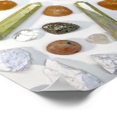 Einzigartige Geologie Gelber Orangenstein Kristall Poster (Ecke)