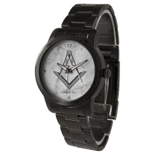 Einzigartige Geschenke der Freimaurerei   Schwarz- Armbanduhr