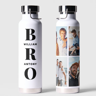 Einzigartige Geschenke für Brüder 4 FotoCollage Trinkflasche