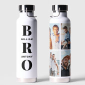 Einzigartige Geschenke für Brüder 4 FotoCollage Trinkflasche