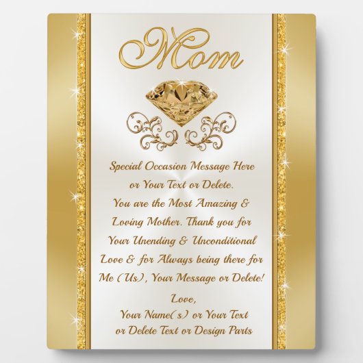 Einzigartige Geschenke für Mamas, Persönliche Plaq Fotoplatte (Vorderseite)