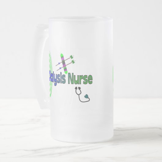 Einzigartige Geschenke Grafiken "der Mattglas Bierglas (Vorderseite Links)