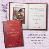 Einzigartige Geschichte Buch Bonus Mama Foto Mutte Karte