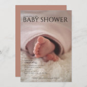Einzigartige geschlechtsneutrale Babydusche Einladung (Vorne/Hinten)