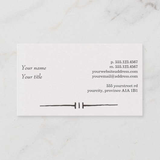 Einzigartige Geweih-Visitenkarte Visitenkarte (Rückseite)