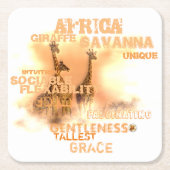 Einzigartige Giraffen-Platz-Untersetzer Rechteckiger Pappuntersetzer (Vorderseite)