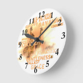 Einzigartige Giraffen, runde (mittlere) Wall-Uhr Wanduhr (Winkel)