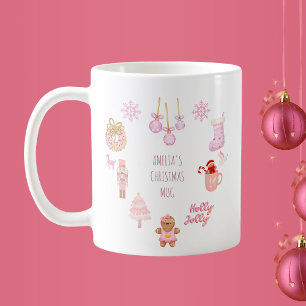 Einzigartige Girl Doodles Weihnachts-Tasse Kaffeetasse