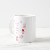 Einzigartige Girl Doodles Weihnachts-Tasse Kaffeetasse (Vorderseite Links)