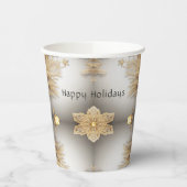 Einzigartige Gold Decorative Weihnachtspapiere Pappbecher (Links)