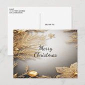 Einzigartige Gold Dekorative Weihnachtsfeiertage P Postkarte (Vorne/Hinten)