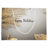 Einzigartige Gold Dekorative Weihnachtsgeschenke Große Geschenktüte (Rückseite)