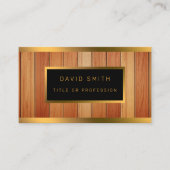 Einzigartige Gold Luxury Wood Business Card Visitenkarte (Vorderseite)