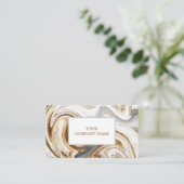 Einzigartige Goldbriefe Gold Agate Abstrakt Visitenkarte (Stehend Vorderseite)