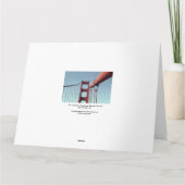 Einzigartige Golden Gate Bridge, San Francisco Fot Karte (Rückseite)