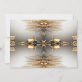 Einzigartige goldene Dekorationsweihnachtszeit - P Einladung (Rückseite)