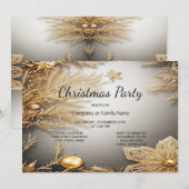 Einzigartige goldene Dekorationsweihnachtszeit - P Einladung (Vorne/Hinten)