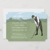 Einzigartige Golf Art Geburtstagsparty Einladung (Rückseite)