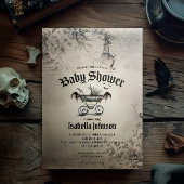 Einzigartige gotische und Vintage Kinderdusche Ein Einladung