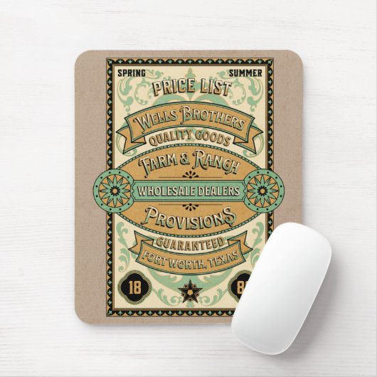 Einzigartige grafische Retro-Kunst Bauernstil Mousepad (Mit Mouse)