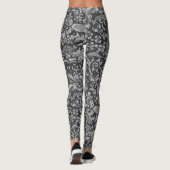 Einzigartige graue Forest Animal Fox Rabbit Owl Fa Leggings (Rückseite)