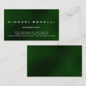 Einzigartige Green Pattern Consultant-Visitenkarte Visitenkarte (Vorne/Hinten)