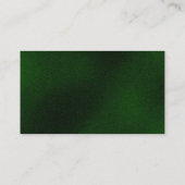 Einzigartige Green Pattern Manager Business Card Visitenkarte (Rückseite)