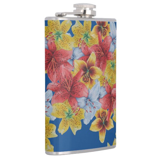 einzigartige große und fette Blume Blumen Flachmann (Rechts)