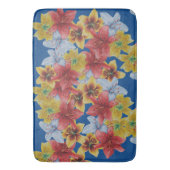 Einzigartige große und kühne farbenfrohe Blume Badematte (Vorderseite Vertikal)