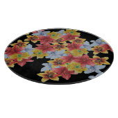 Einzigartige große und kühne farbenfrohe Blume Schneidebrett (Ecke)