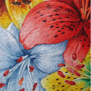 Einzigartige große und kühne farbenfrohe Blume Yogamatte