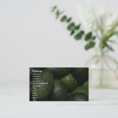Einzigartige grüne Avocado Visitenkarte (Stehend Vorderseite)